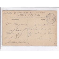 PLESSIS-TREVISE: ferme de la place de l'église, attelage de livraison -  état