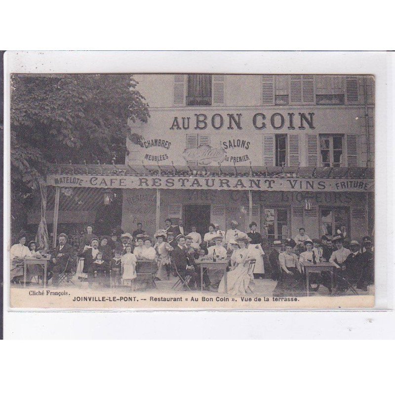 JOINVILLE-le-PONT: au bon coin, café restaurant, vue de la terrasse - très bon état