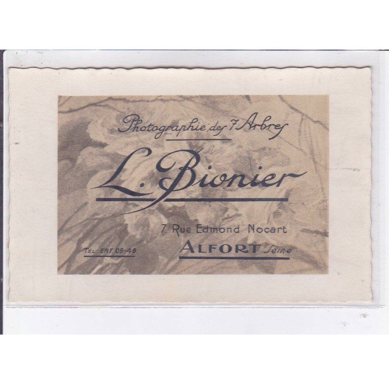 ALFORT: photographie der arbrey L. Bionier, publicité - très bon état