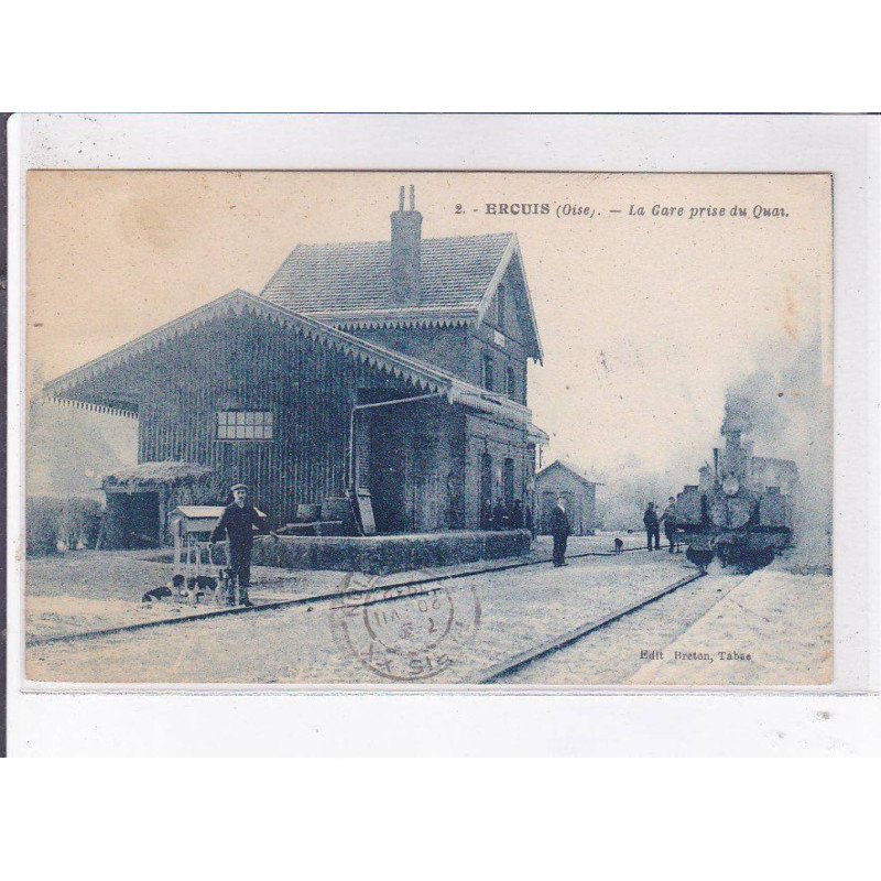 ERCUIS: la gare prise du quai - très bon état