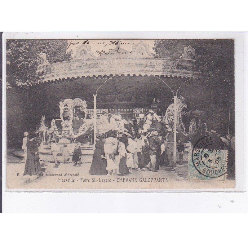 MARSEILLE: foire saint-lazare chevaux galoppants - très bon état