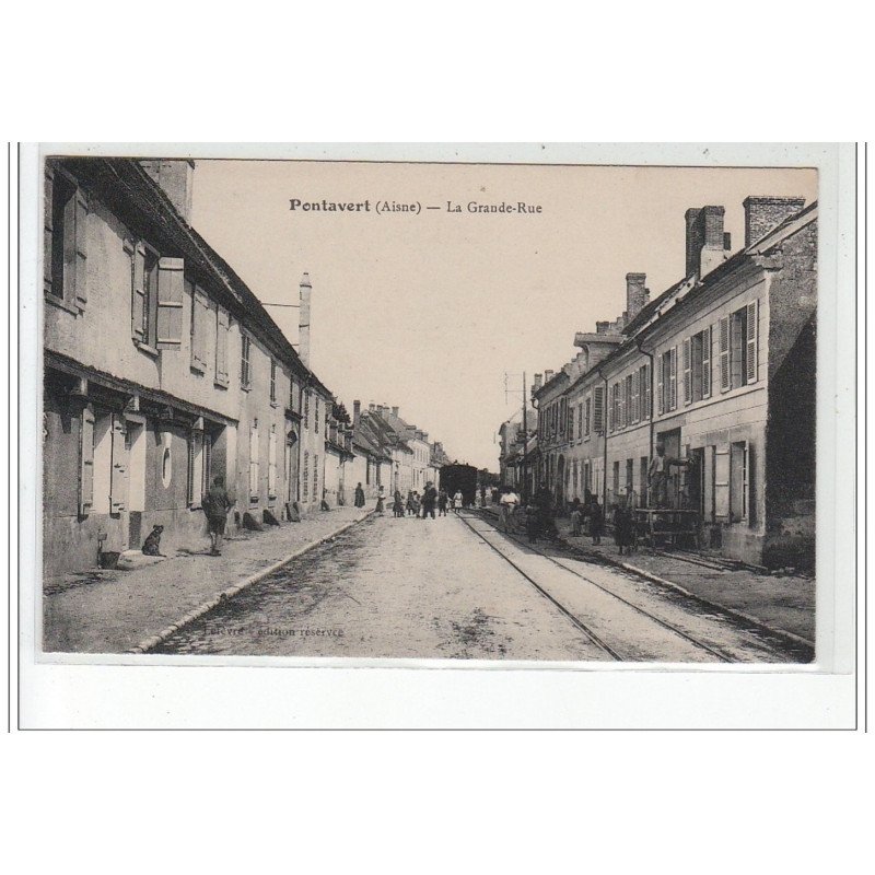 PONTAVERT - La Grande Rue - TRAIN - très bon état