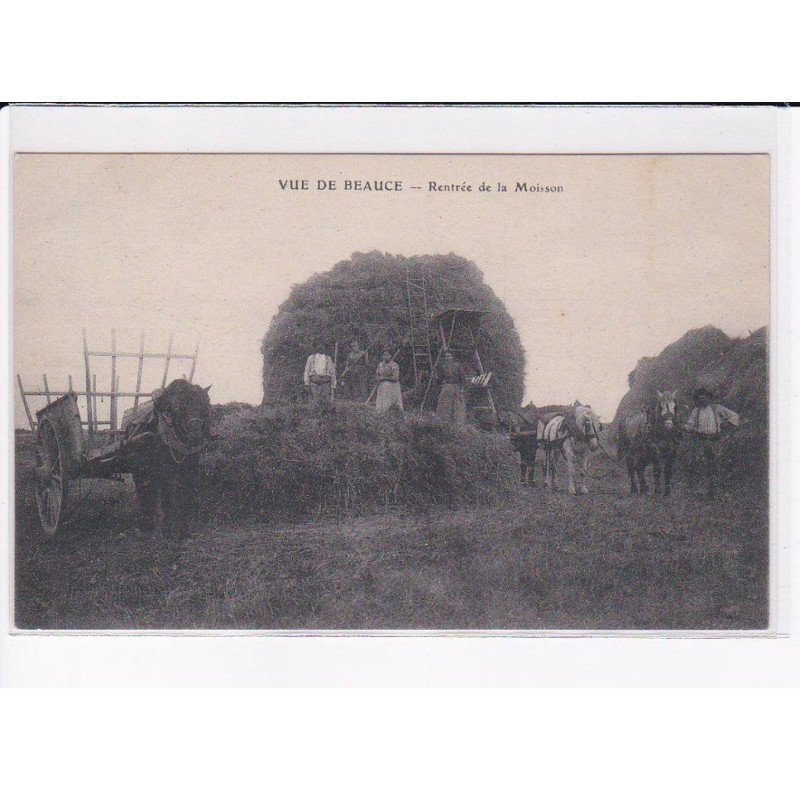 VUE EN BEAUCE - Rentrée de la moisson - très bon état