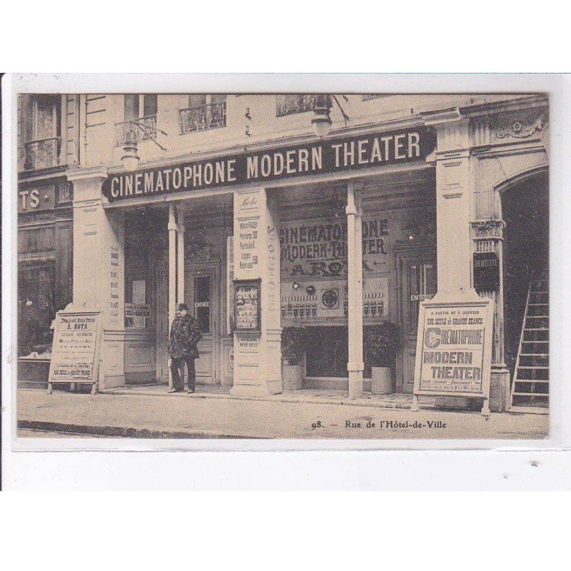 LYON: cinématophone modern theater rue de l'hôtel-de-ville - très bon état