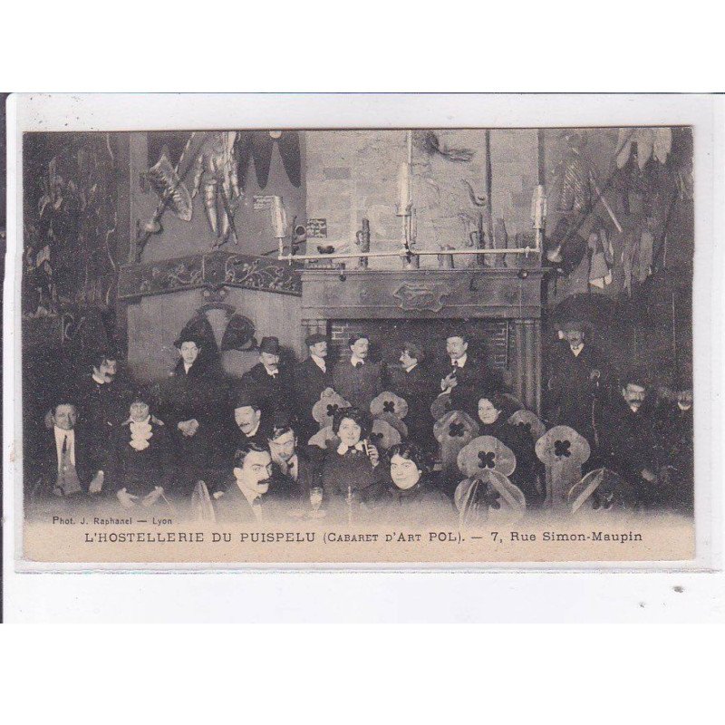 LYON: l'hostellerie du puispelu cabaret d'art pol 7 rue simon-maupin - très bon état