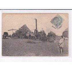 EN BEAUCE - Le battage du grain - état