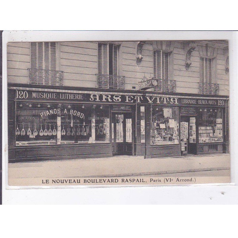 PARIS: arts et vita, musique lutherie librairie beaux-arts le nouveau boulevard raspail 75006 - très bon état