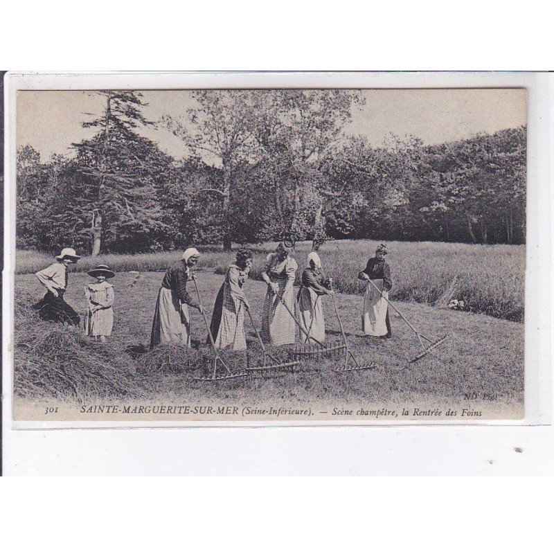 SAINTE-MARGUERITE-sur-MER: scène champêtre, la rentrée des foins - très bon état