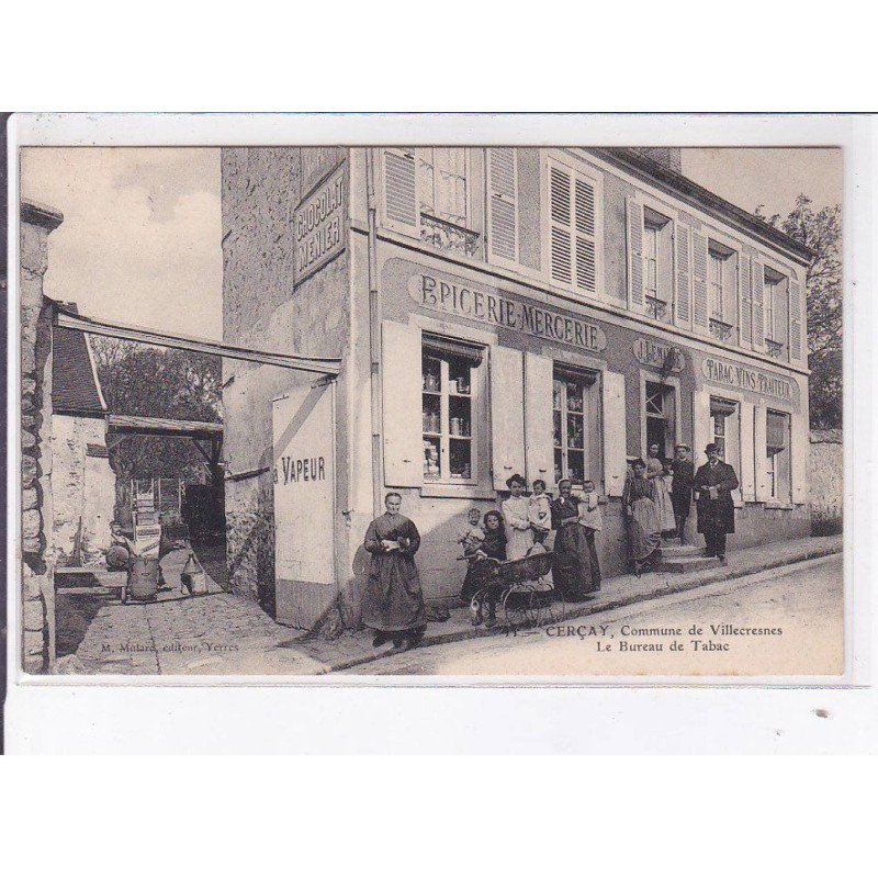 CERCAY: commune de villecresnes, le bureau de tabac, épicerie mercerie, J. Lemaire - très bon état