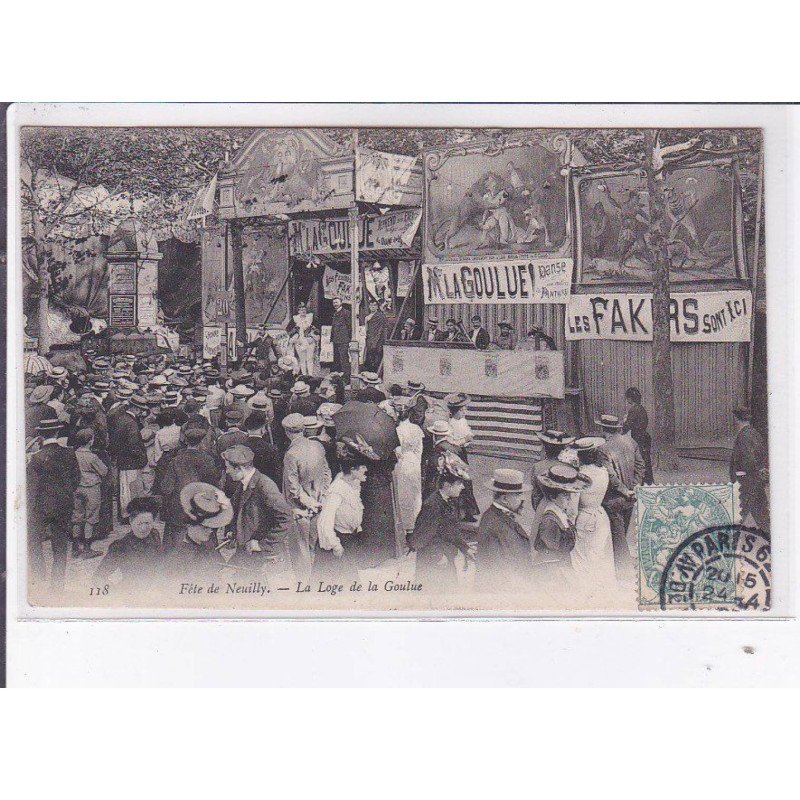 NEUILLY: fête de neuilly, la loge de la goulue - très bon état NEUILLY: fête de neuilly, la loge de la goulue - très bon état