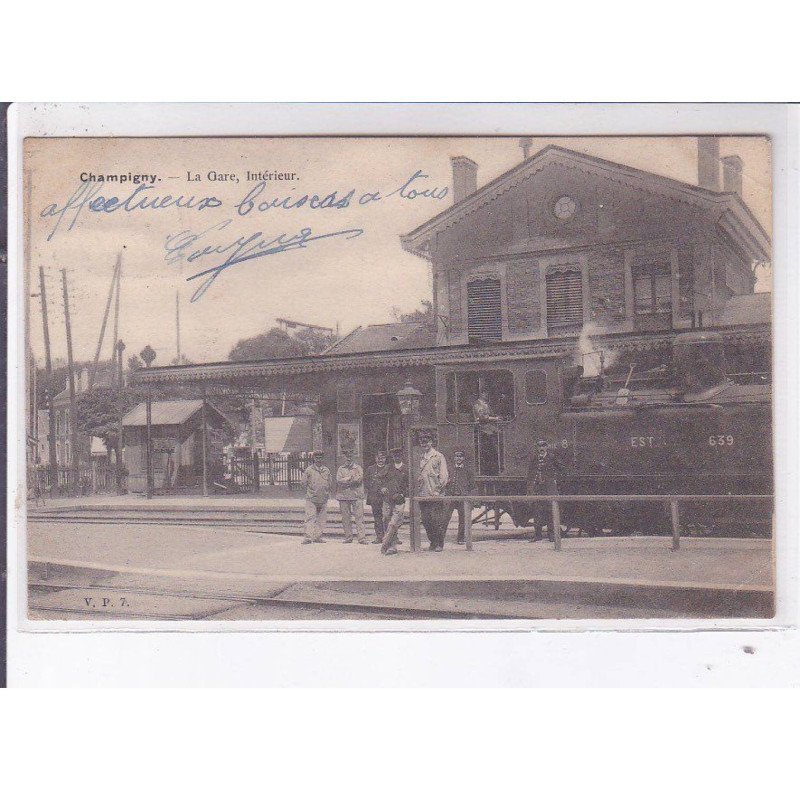 CHAMPIGNY: la gare, intérieur - état