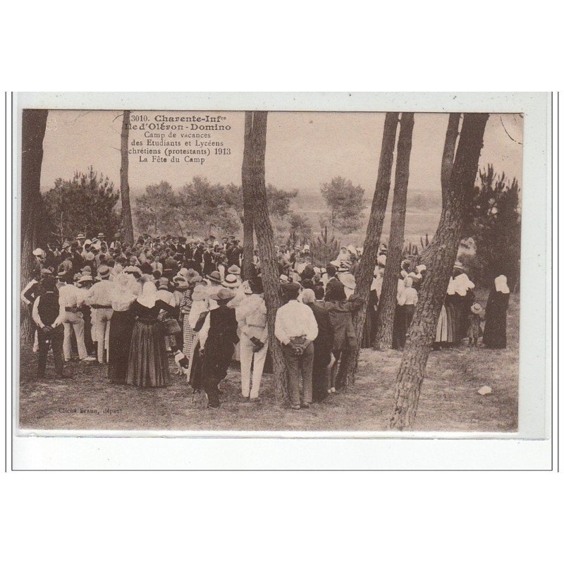 ILE D'OLERON - DOMINO - Camp de vacances des étudiants et lycéens Chrétiens (Protestants) 1913-La Fête - très bon