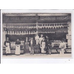 VILLE-AUROUX: rue du marché, gibier, comestibles, rotisserie parisienne - très bon état