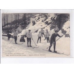 SAINT-CLAUDE: sports d'hiver skieurs - très bon état