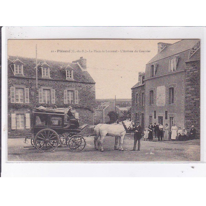 PLENEUF: la place de lourmel l'arrivée du courrier - très bon état