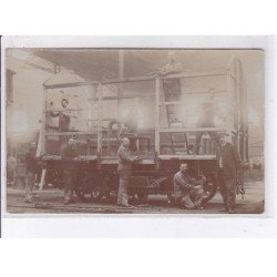 TERNIER(?) dépôt, train, ouvriers - très bon état