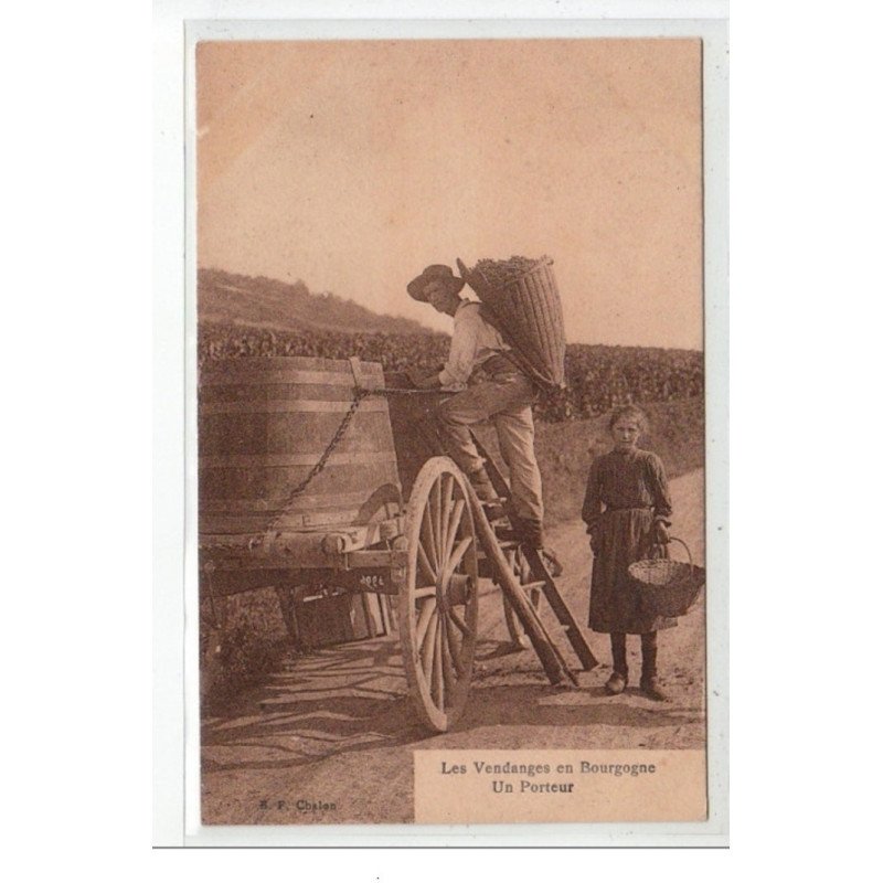 Les Vendanges en Bourgogne - Un porteur - très bon état