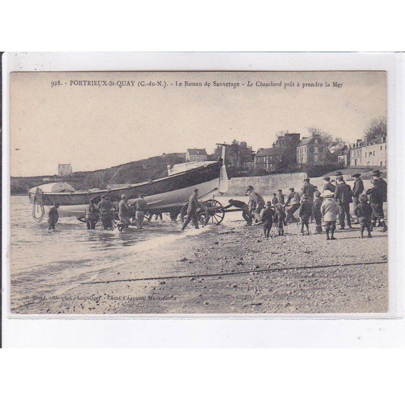PORTRIEUX-SAINT-QUAY: le bateau de sauvetage le chauchard prêt à prendre la mer - très bon état