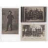 EMBRUN : lot de 3 cartes photos de chasseurs alpins en 1909 - très bon état