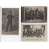 EMBRUN : lot de 3 cartes photos de chasseurs alpins en 1909 - très bon état