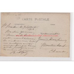 SAINT MARTIN DE RE : carte photo d'une classe d'école en plein air en 1913 - très bon état