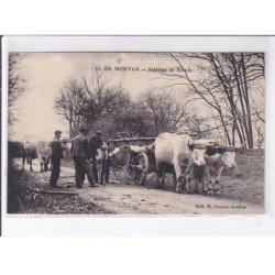 NIEVRE: attelage de boeufs - très bon état