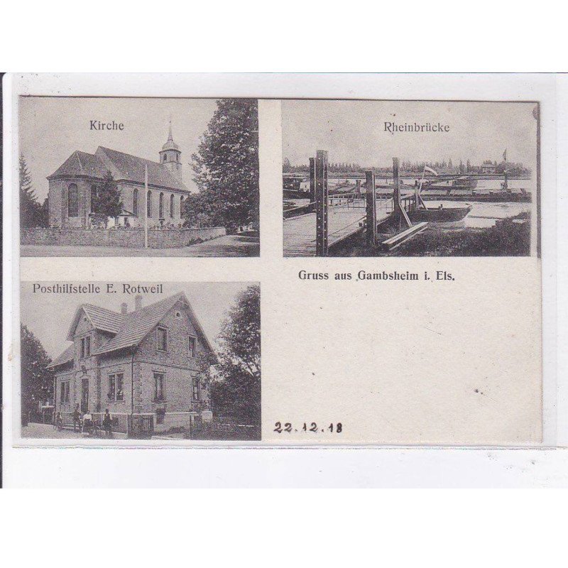 GAMBSHEIM: 3 vues - très bon état