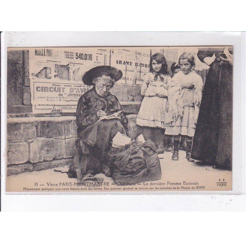 PARIS: vieux paris-montmartre 75018, la dernière femme écrivain - très bon état