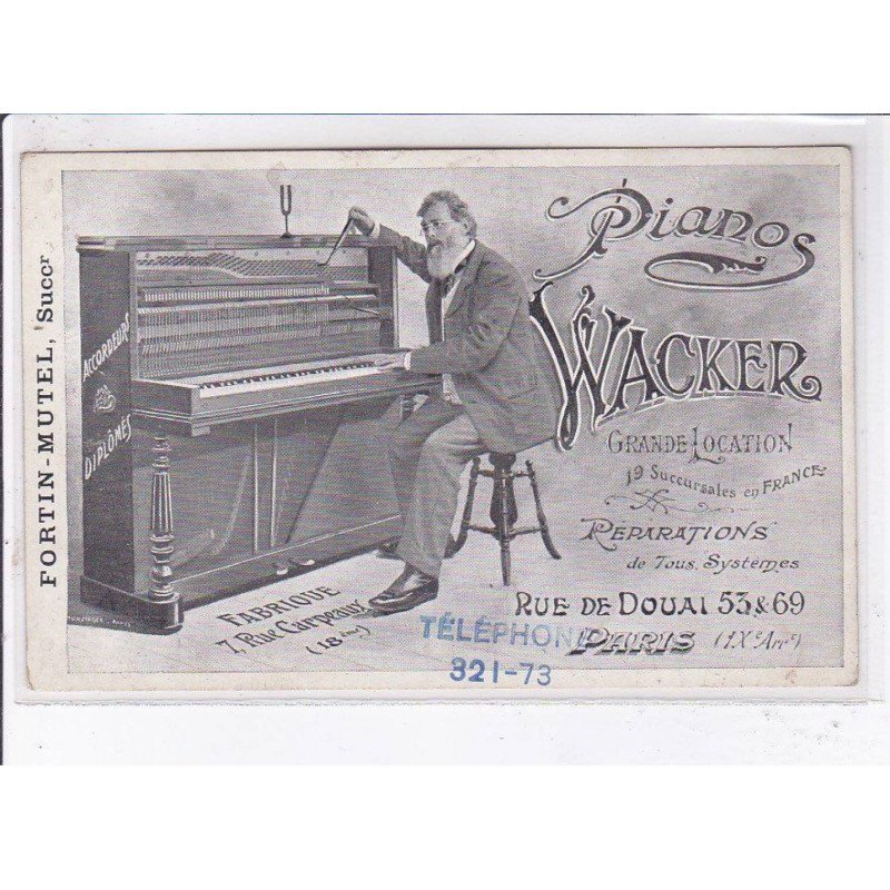 PARIS: pub 75009, piano wacker grande location - très bon état