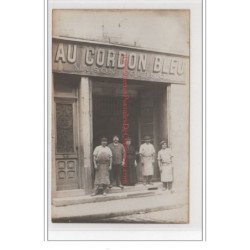 LIBOURNE : carte photo de la maison Courniol """"au Cordon Bleu"""" vers 1910 - très bon état