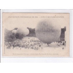 VINCENNES: exposition universelle de 1900 concours d'aérostation, ballon rond - état