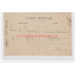 CHAPONNAY : carte photo de la classe d'école en 1918 - très bon état