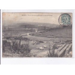 ARLEUF: vue du port de pont-charreau un jour de flottage - état