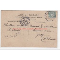 AIX LES BAINS : carte photo d'une course hippique (hippodrome) - très bon état
