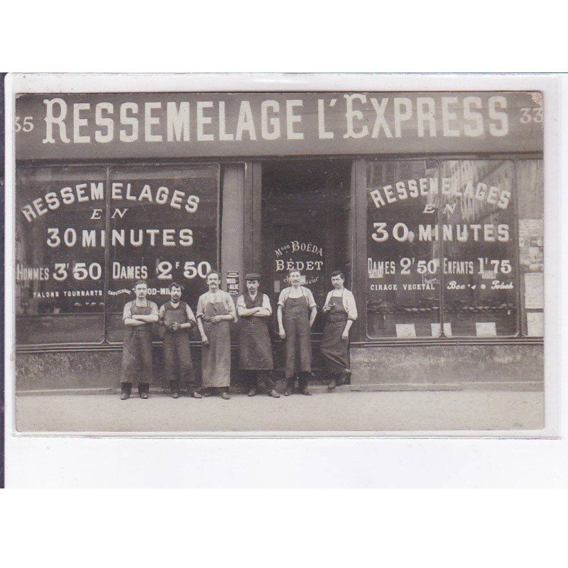PARIS: 75015 335 rue de vaugirard ressemelage l'express - très bon état