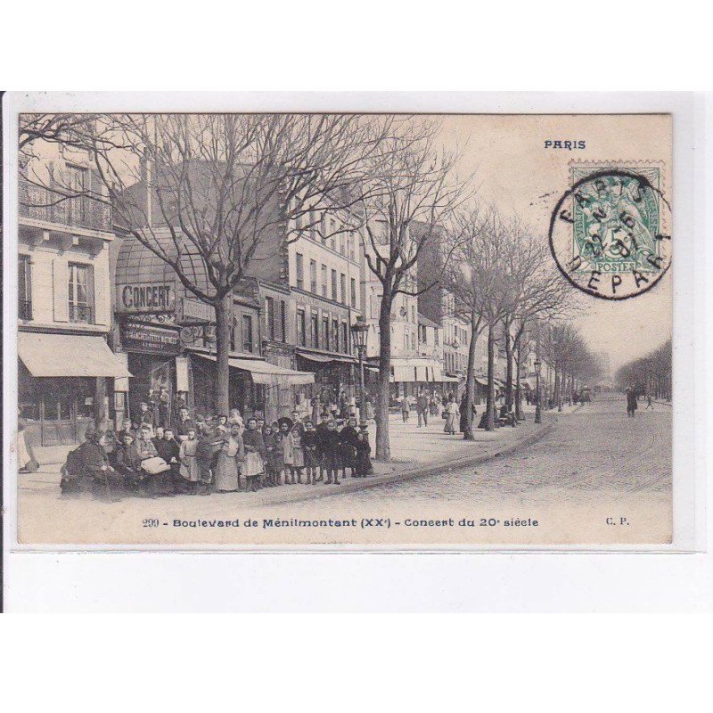 PARIS: boulevard de ménilmontant 75020 concert du 20e siècle - très bon état