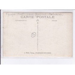 CHAMPAGNE SUR SEINE: équipe usine football (lot de 3CPA) usine Jeumont Schneider - très bon état