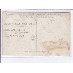 CHAMPAGNE SUR SEINE: équipe usine football (lot de 3CPA) usine Jeumont Schneider - très bon état