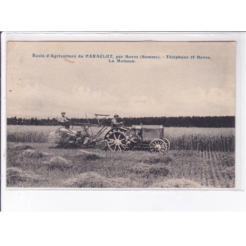 PARACLET: école d'agriculture du paraclet la moisson - état