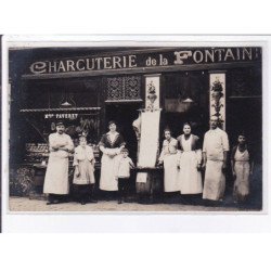 GENTILLY: 39 rue frileuse 2 CPA  charcuterie de la fontaine (plus 1 cpa de la même archive)- très bon état