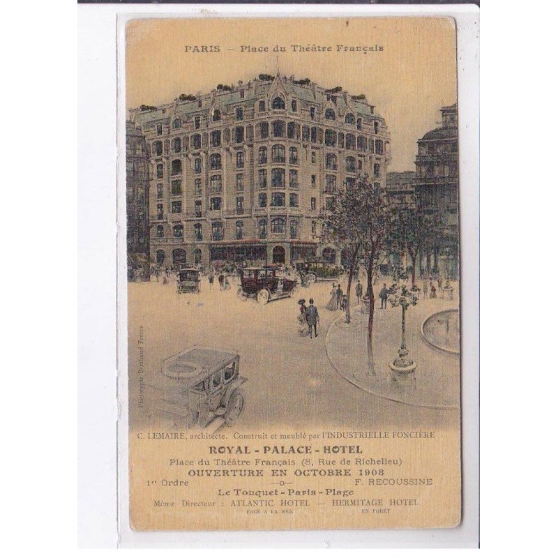 PARIS:royal palace hôtel place du théatre français - très bon état