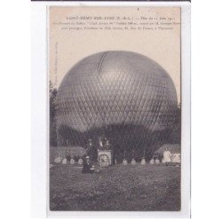 SAINT-REMY-sur-AVRE: fête du 11 juin 1911 gonflement du ballon "club aérien 1er", ballon rond - très bon état