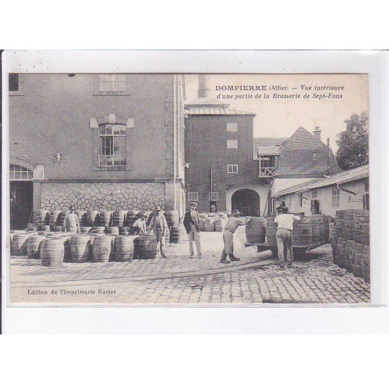 DOMPIERRE: vue intérieure d'une partie de la brasserie de sept-fons - très bon état