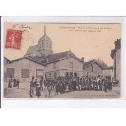 POGNY: place de la concorde le jour du tirage de la tombola de la cavalcade 1906 - très bon état