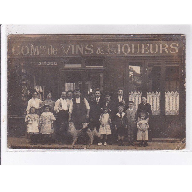 PARIS: rue de la villette(?) 75019, commerce de vins et liqueurs - état