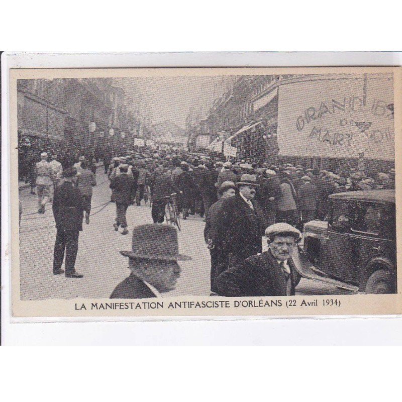 ORLEANS: lot de 11CPA la manifestation antifasciste d'orleans 22 avril 1934 - très bon état