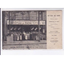 PARIS: dépôt de la bière Ritten, Louis Bouchis (épicerie) - état