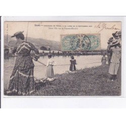 SENS: concours de pêche à la ligne du 7 septembre 1908 dans l'isle sur la fausse-rivière - très bon état