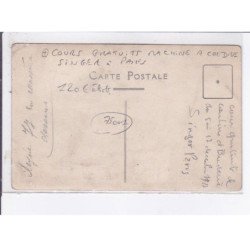 PARIS: cours gratuit machine à coudre singer en décembre 1927 - 75001 - état