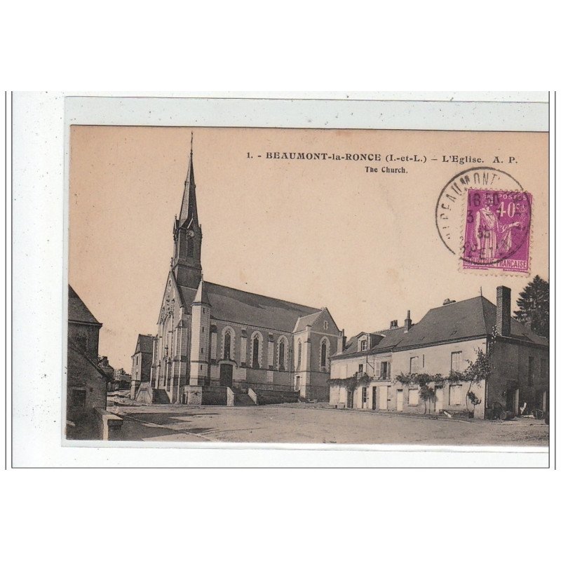 BEAUMONT LA RONCE - L'église - très bon état